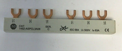 ALLEN BRADLEY 1492-ASPCL3A06 SER. C 500V 63AMP COMMONING LINK***LOTOF5*****