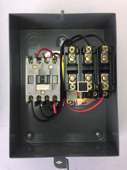 ALLEN BRADLEY 509-TAD FULL VOLTAGE STARTER NEMA SIZE 00 GA475 COIL 480V 60HZ