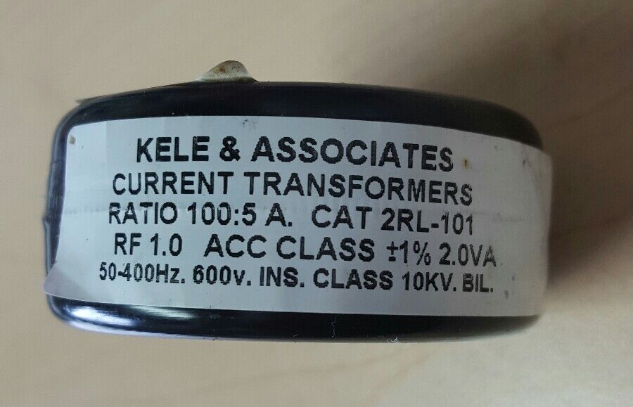 KELE & ASSOCIATES 2 RL-101 CURRENT TRANSFORMER 600V 50-400HZ