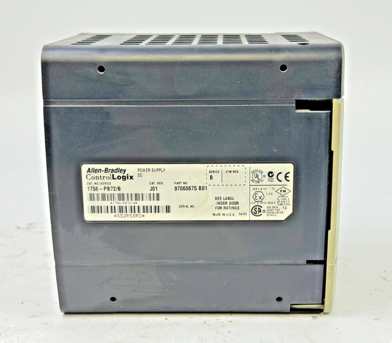 ALLEN-BRADLEY - 1756-PB72/B - CONTROLLOGIX RACK MOUNT POWER SUPPLY
