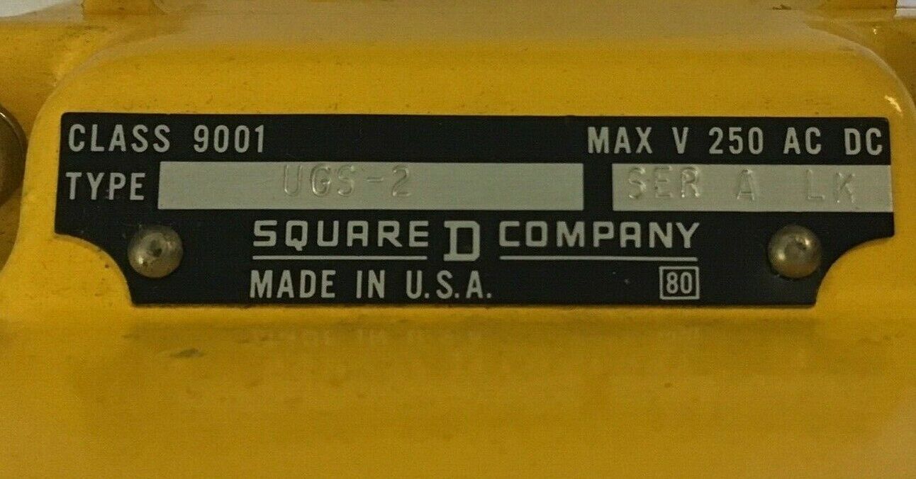 SQUARE D 9001 UGS-2 PENDANT CONTROL STATION SER.A