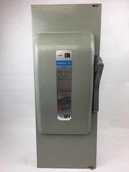 GOULD NF354 VACU-BREAK SWITCH WITH CLAMPMATIC CONTACTS 200 AMPS 600 VAC 3 PHASE
