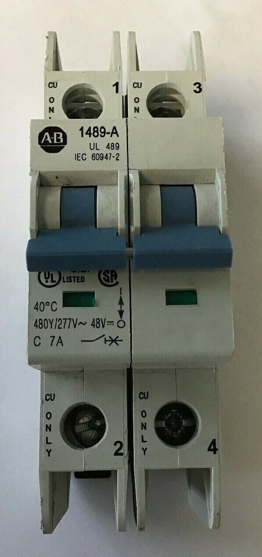 ALLEN BRADLEY 1489-A2C070 SER A AB-5328 2 POLE UNIT CIRCUIT 50/60HZ