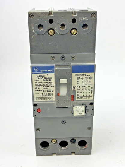 GE - SFHA36AT0250 - HI-BREAK CIRCUIT BREAKER - 3 POLE/250A/600VAC W/ 100A TRIP