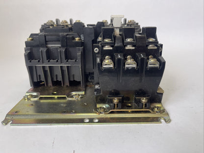 ALLEN BRADLEY 505-B0D SER C REVERSING STARTER 600VAC 27A 10HP COIL 115-120V W50