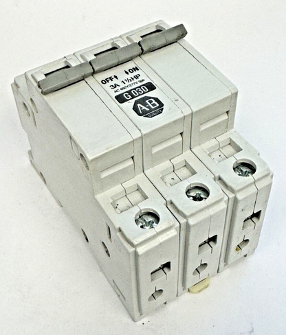ALLEN-BRADLEY - 1492-CB3-G030 SER. C - MOTOR CONT.- 3P, 3A, 277 V, 1-1/2 HP, 3PH