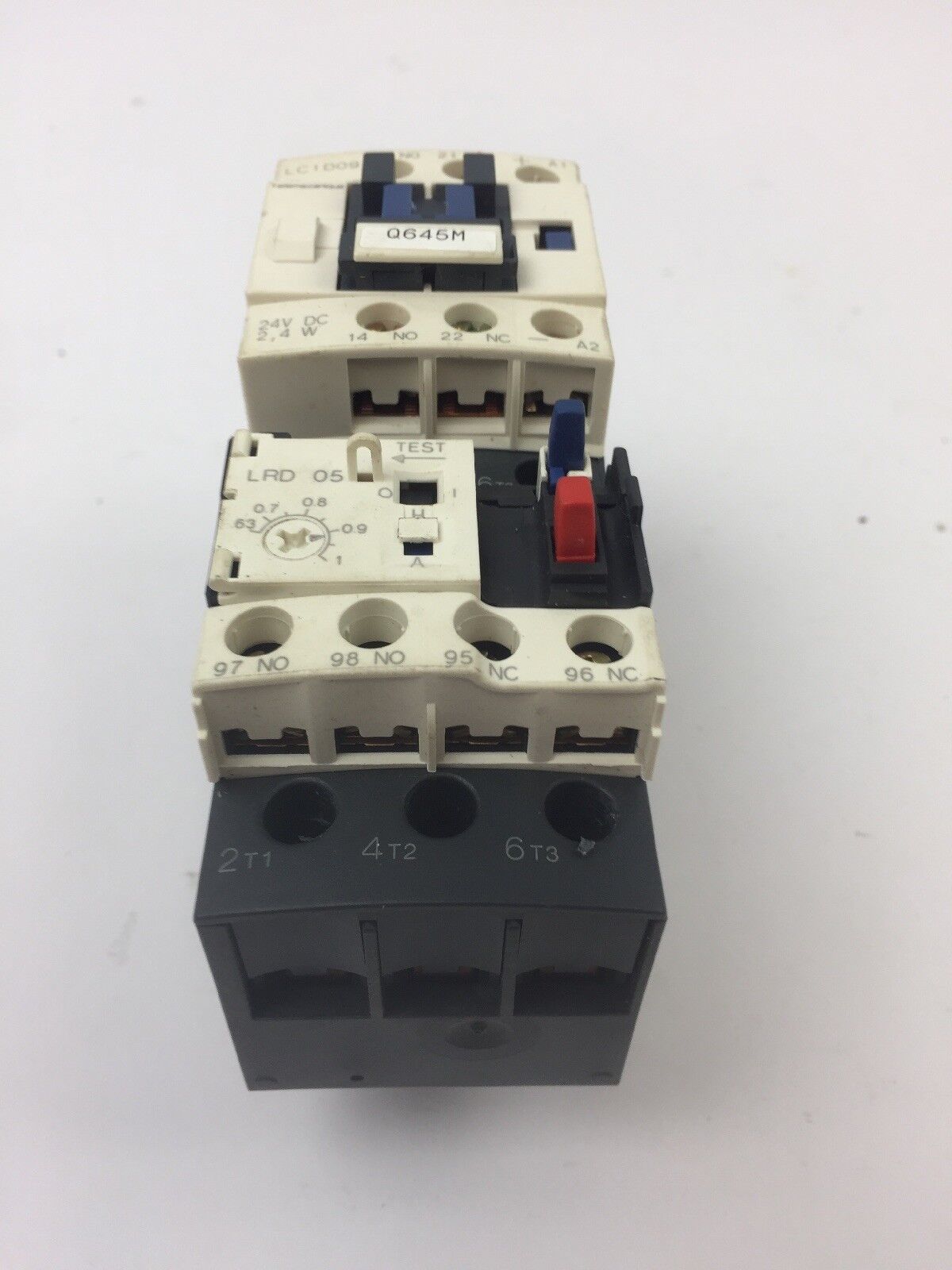TELEMECANIQUE LC1D09BL CONTACTOR LRD05 OVERLOAD RELAY LAD4TBDL 24V
