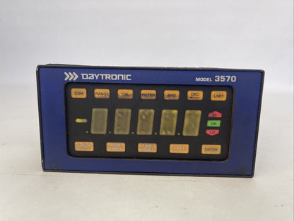 DAYTRONIC 3570 STRAIN GAGE PANEL METER 90-265VAC 50-400HZ 10W