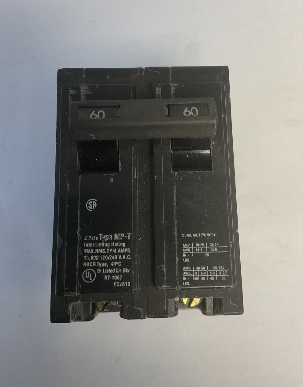 MURRAY MP260 CIRCUIT BREAKER TYPE MP-T 120/240VAC 2POLE