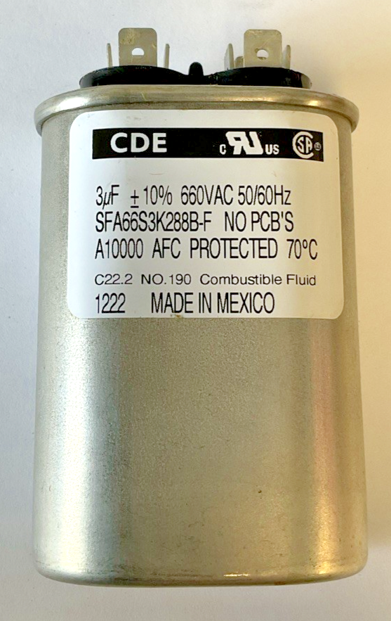 CDE SFA66S3K288B-F CAPACITOR 660VAC 3UF 50/60HZ ***LOTOF3***