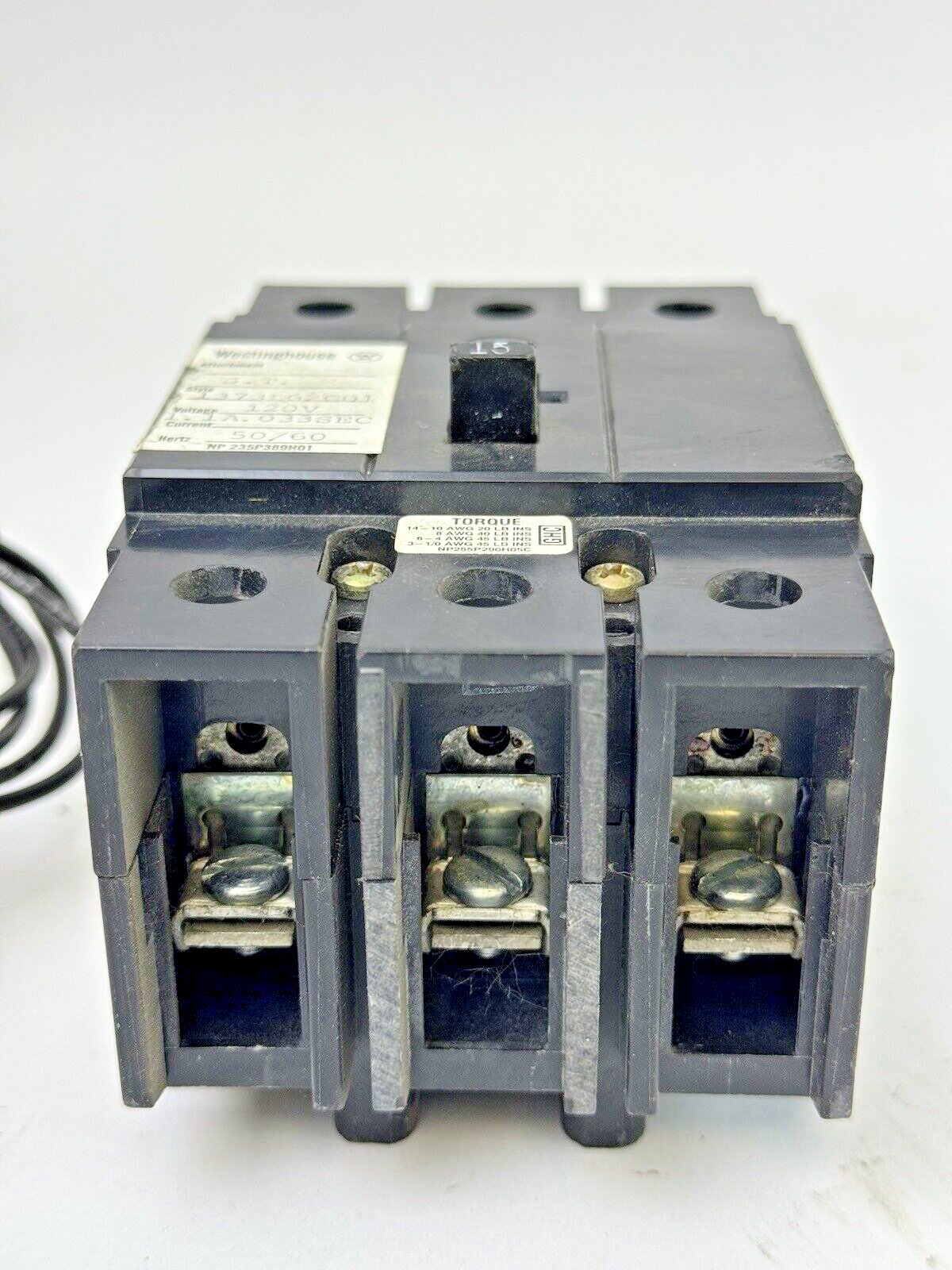 WESTINGHOUSE - GHC3015S1, 223P539H01B, 1373D62G01 SHUNT-3 POLE/480VAC/15A - NEW