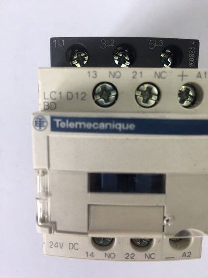 TELEMECANIQUE LC1D12BD CONTACT 25A 600VAC COIL 24VDC LAD4TBDL 5-24V