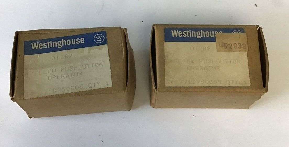 WESTINGHOUSE OT2B9 FLUSH PUSH BUTTON OPERATOR YELLOW ***LOTOF2***