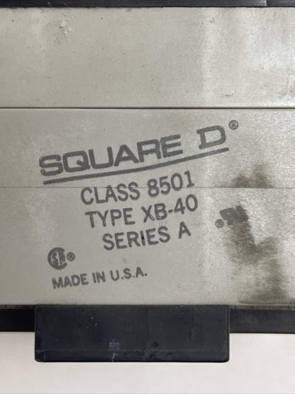 SQUARE D CLASS 8501 TYPE XB-40 INDUSTRIAL CONTROL RELAY FORM MV SERIES A