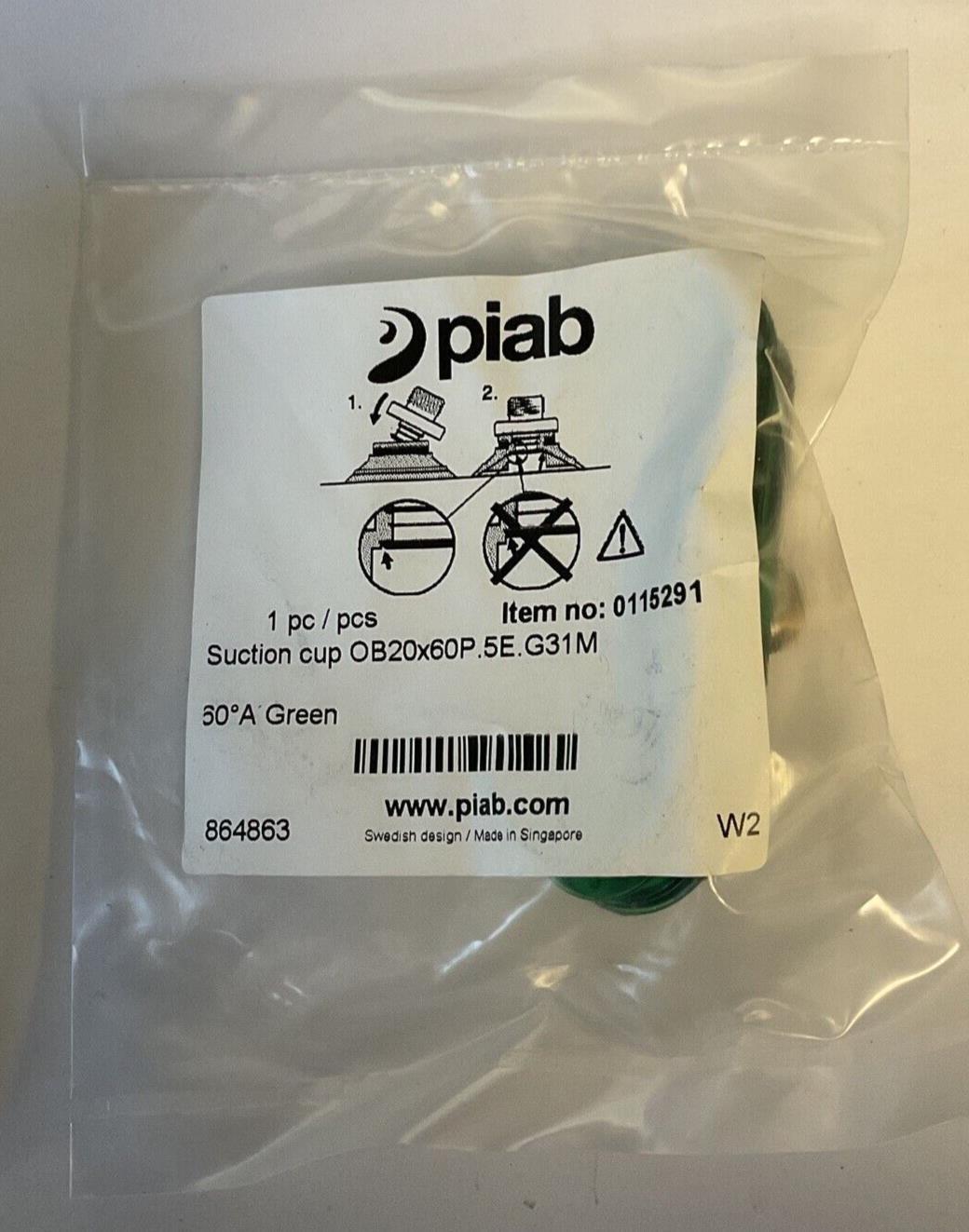 PIAB SUCTION CUPOB20x60P.5E.G31M***LOTOF2***