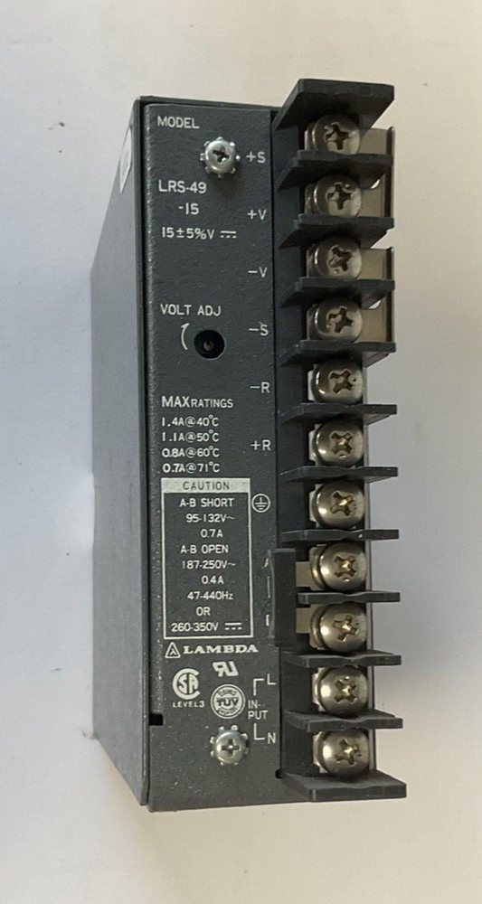 LAMBDA LRS-49-15 REGULATED POWER SUPPLY  350VDC