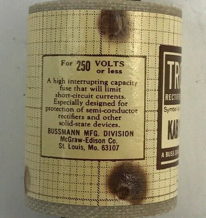 TRON KAB 100 RECTIFIER FUSE 250VAC ****LOTOF9****