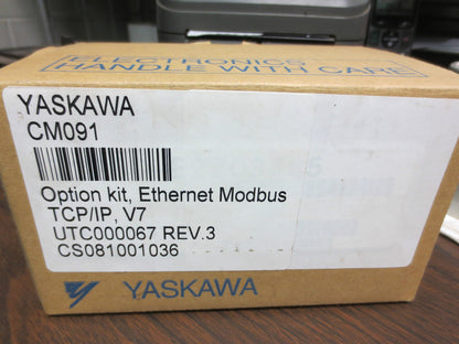 YASKAWA CM091 OPTION KIT, ETHERNET MODBUS - UTC000067 Rev. 3 - TCP/IP, V7 - NEW