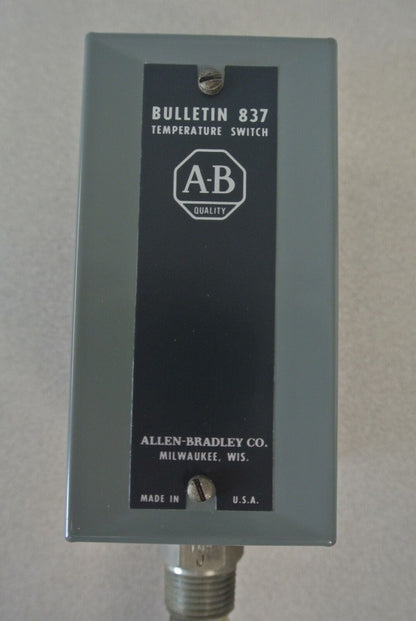 ALLEN-BRADLEY 837-AT11-JMC TEMPERATURE SWITCH / 90-200° F / NEW SURPLUS
