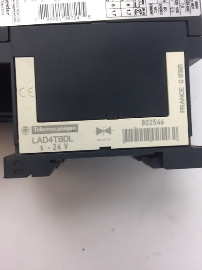 TELEMECANIQUE LC1D12BD CONTACT 25A LAD4TBDL 24V LRD07 OVERLOAD RELAY 1.6-2.5A