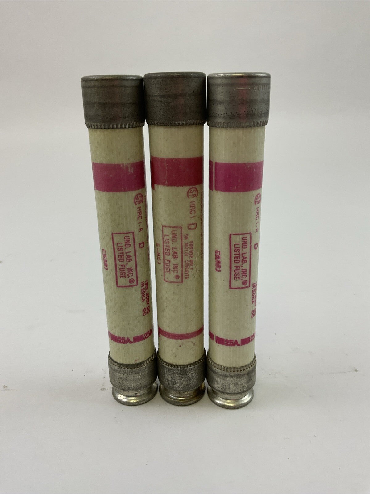 GOULD SHAWMUT TRI-ONIC TRS25R TIME DELAY FUSE 600VAC 25A (LOT OF 3)