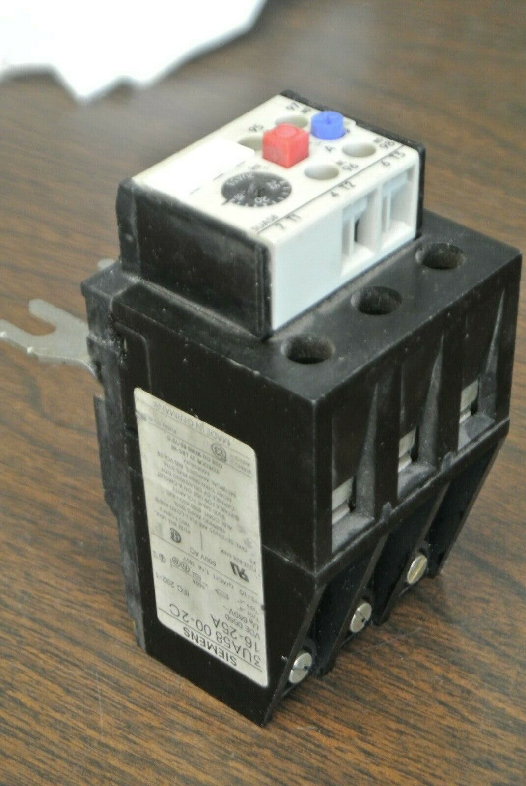 SIEMENS 3UA58 00-2C OVERLOAD RELAY / 16-25 AMP