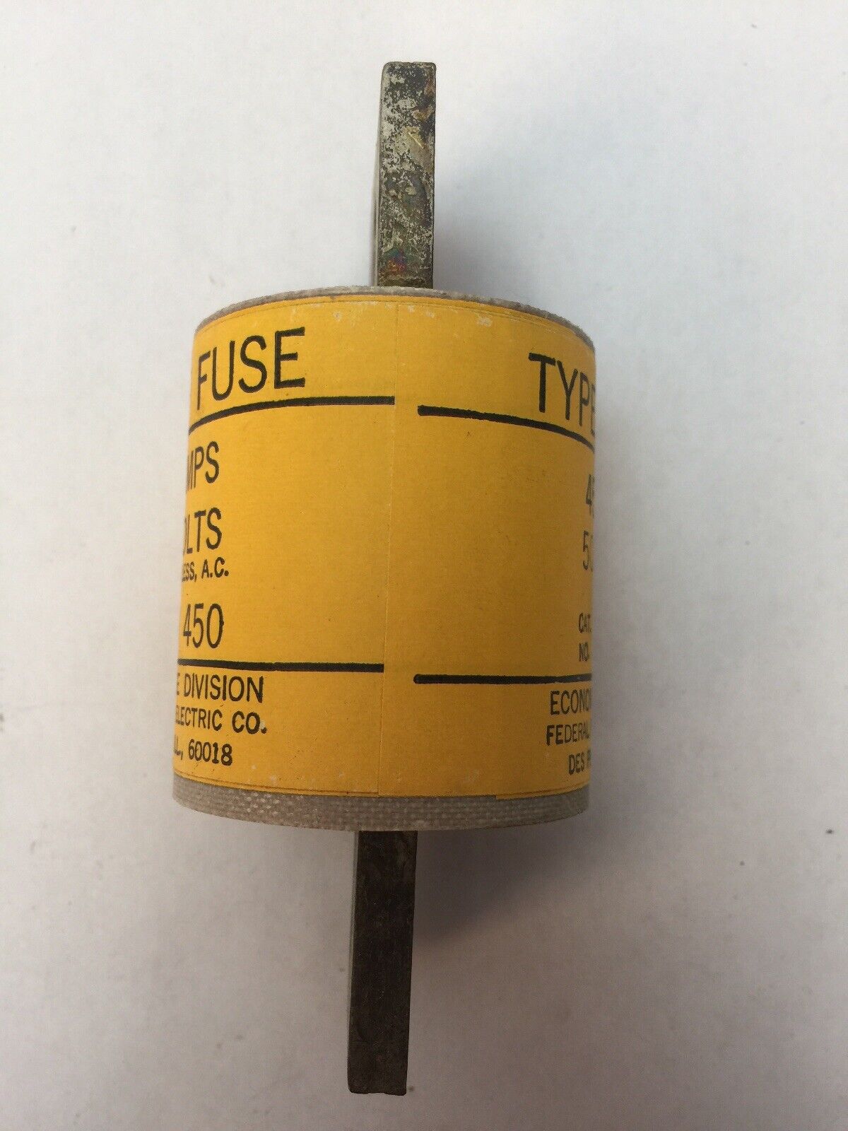 ECONOMY FUSE DIVISION RFV 450 TYPE-RF FUSE 450 AMP 500 VAC
