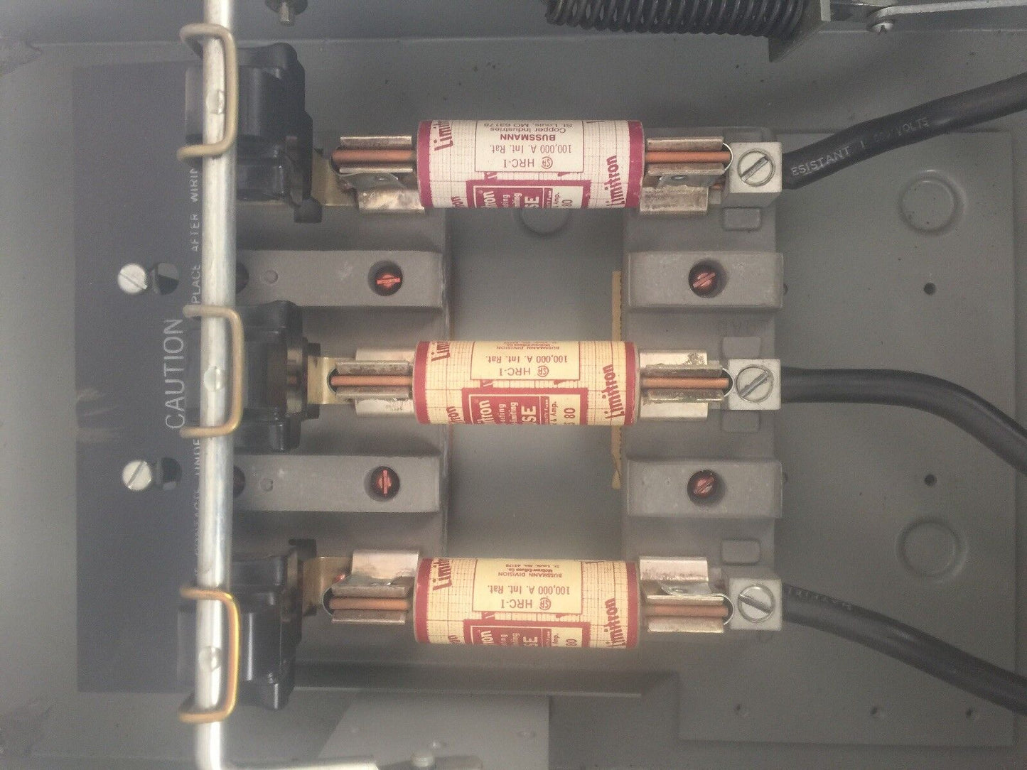 GOULD I-T-E F353H-CH FUSIBLE SAFETY SWITCH 600VAC 250VDC 100AMP 3PH 75HP 3 POLE