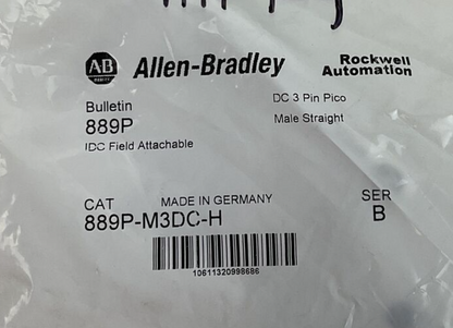 ALLEN BRADLEY 889P-M3DC-H IDC FIELD ATTACHABLE MALE STRAIGHT SER.B **LOTOF4**