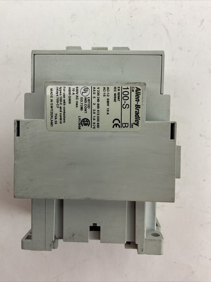 ALLEN BRADLEY 100-C37*00 SER C CONTACTOR 600VAC 60AMP 30HP 3PH COIL 120V 100-S