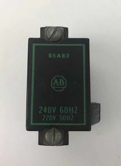ALLEN BRADLEY 85A83 COIL 240V 60, 220V 50HZ, USED