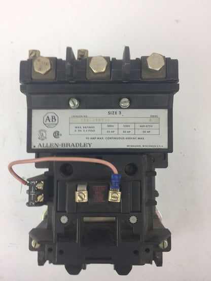 ALLEN BRADELY 500-DOD930 STARTER SIZE 3 600VAC 90A CD236 115-120V 60HZ 110V 50HZ