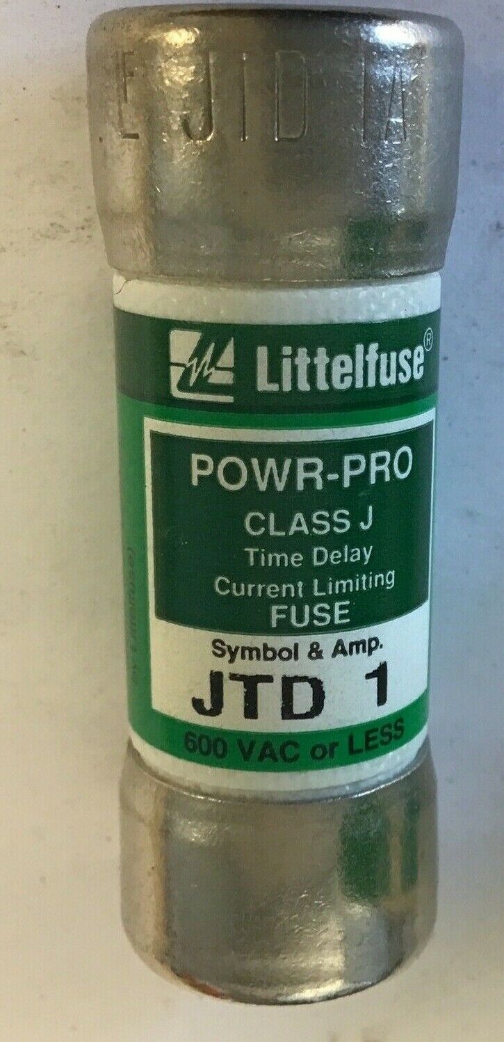 LITTLEFUSE JTD1 POWR-GARD FUSE 1A 600VAC CLASS J TIME DELAY ***LOTOF10***