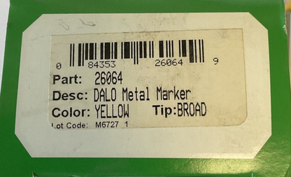 DALO 26064 METAL PAINT MARKER YELLOW BROAD ***LOTOF8***