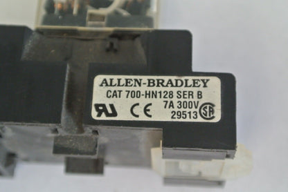 ALLEN-BRADLEY 700HC24A1 RELAY 120VAC, 5A, 1/6HP + 700-HN128 BASE