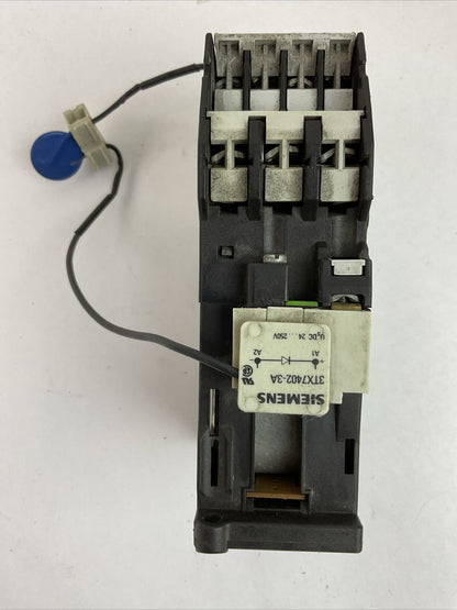 SIEMENS 3TF4322-0B CONTACTOR 30A 600VAC 3PH 20HP COIL 24VDC 3TX7402-3A