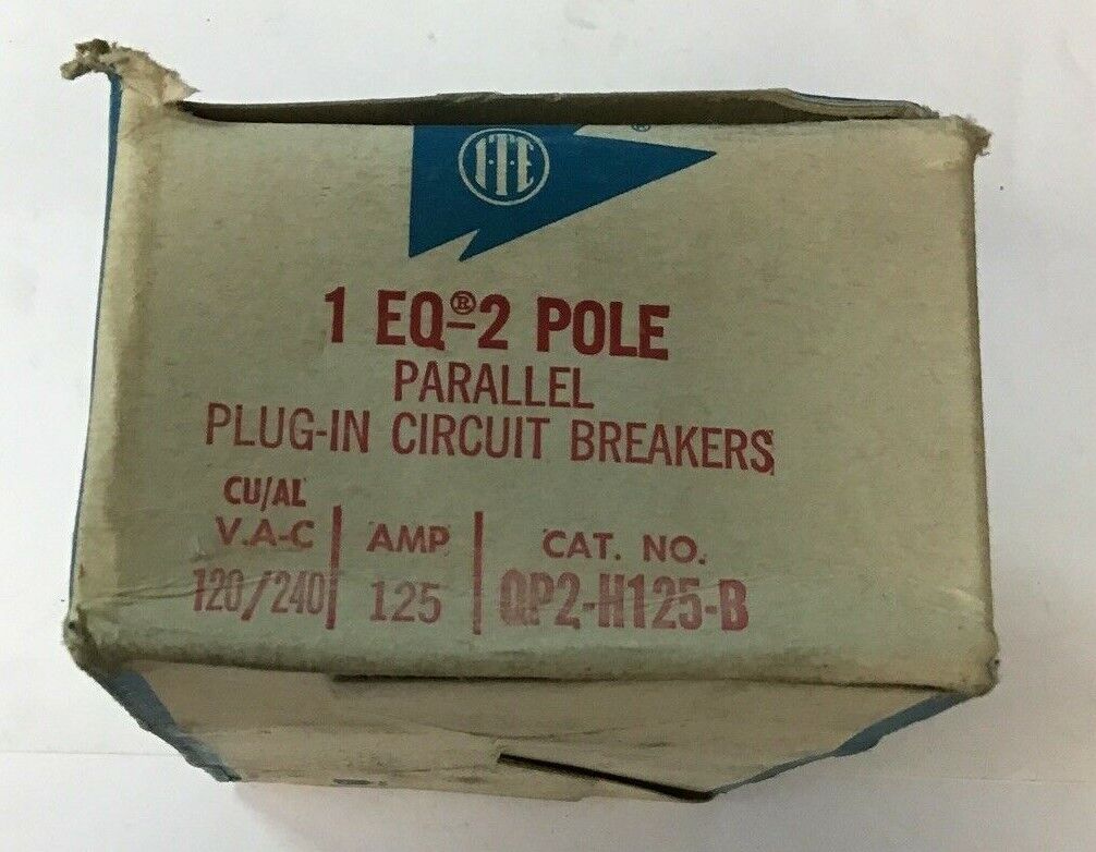 ITE QP2-H125-B CIRCUIT BREAKER 125A 120/240VAC 1EQ-2POLE PARALLEL