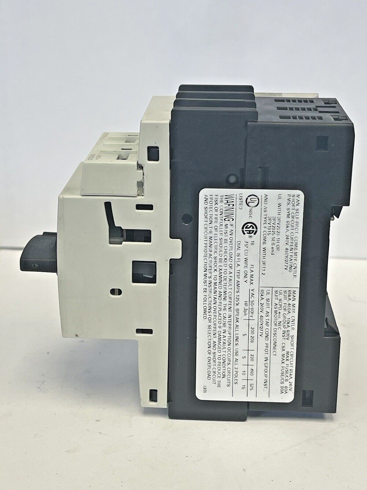 SIEMENS - 3RV1021-4AA10 - CIRCUIT BREAKER W/ 3RV1901-1E & 3RV1901-1C