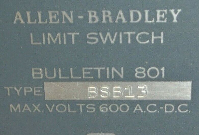 ALLEN-BRADLEY 801-BSB13 Ser. A / LIMIT SWITCH / 600V AC-DC / NEW SURPLUS