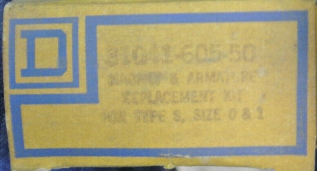 SQUARE D / 31041-605-50 / MAGNET & ARMATURE KIT / TYPE S SIZES 0 & 1 NEW SURPLUS