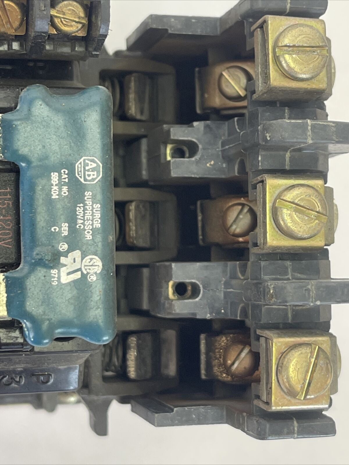 ALLEN BRADLEY 509-BOD-A2D SER B SIZE 1 STARTER 27A 600VAC 10HP 592-A2DA 1-2.9A