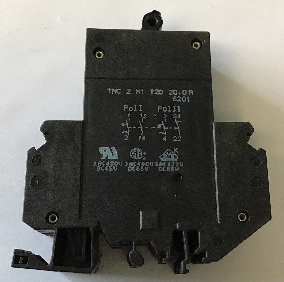 PHOENIX CONTACT TMC 2 M1 12 20A CIRCUIT BREAKER 65VDC 480VAC