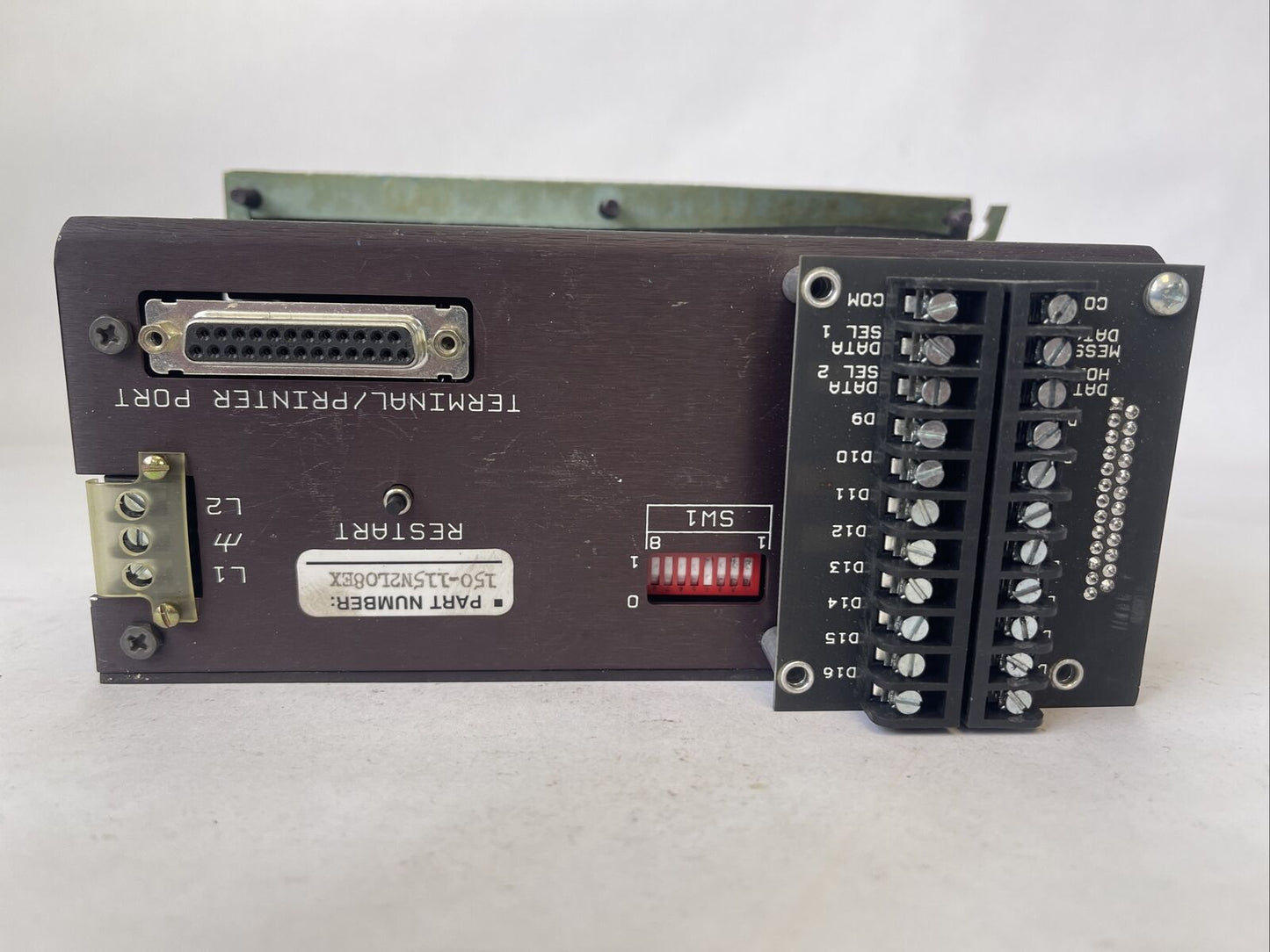 UTICOR 150-115N2L08EX PROGRAMMABLE MESSAGE DISPLAY REV B 115VAC 50/60CY 0.10AMP