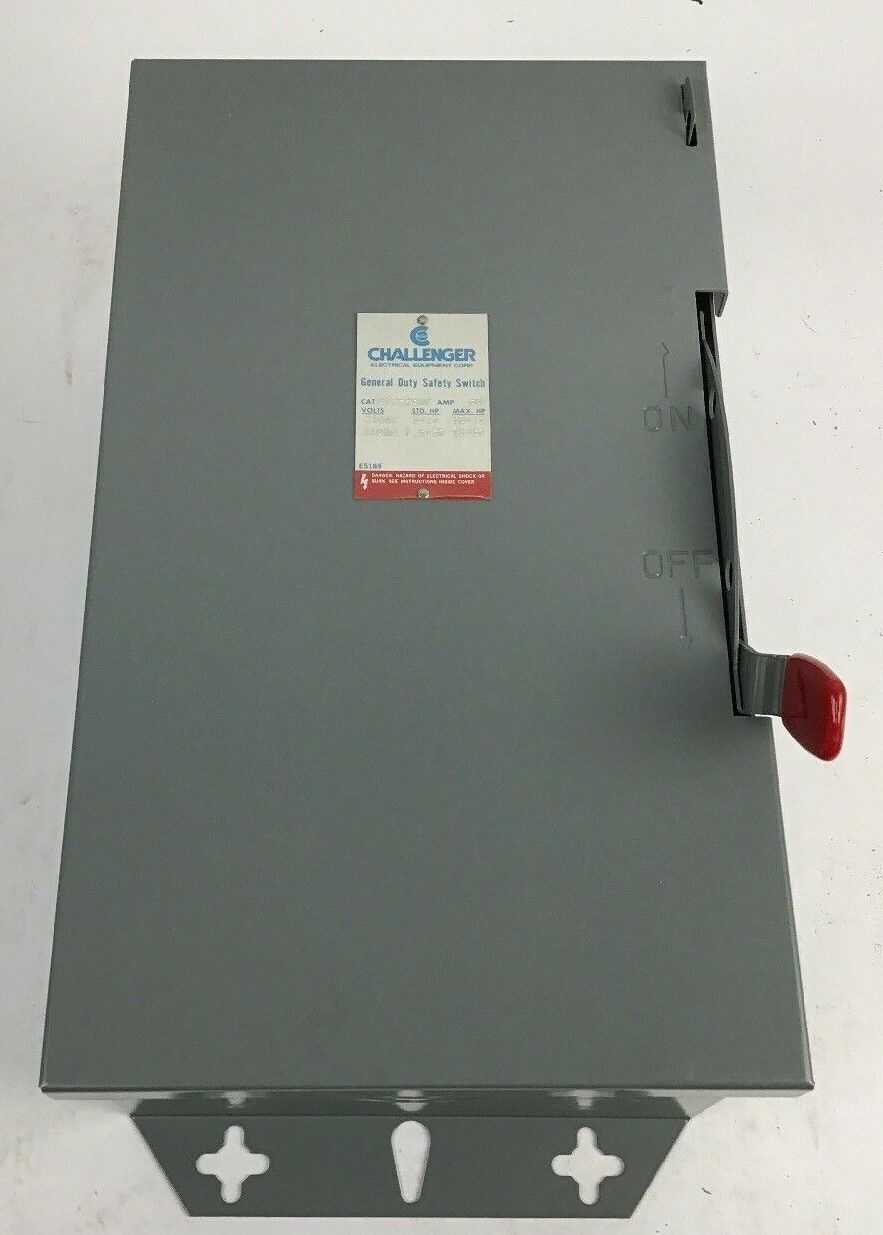 CHALLENGER GD222SNC 60AMP 240VAC 2P-3W FUSIBLE NEMA 1 ENCLOSURE INDOOR