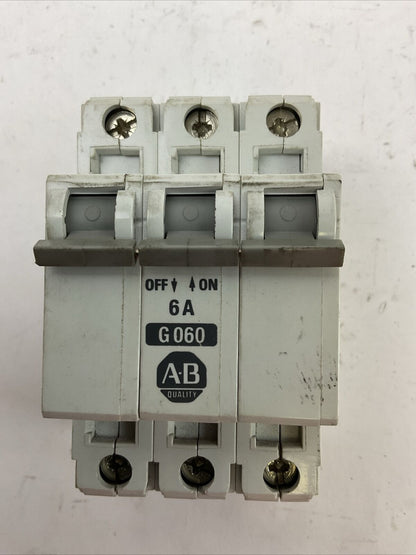 ALLEN BRADLEY 1492-CB3G060 MANUAL MOTOR CONTROLLER 6A 3P SER B