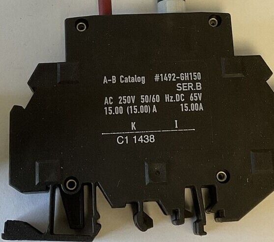 ALLEN BRADLEY 1492-GH150 MINIATURE CIRCUIT BREAKER 15A SER.B