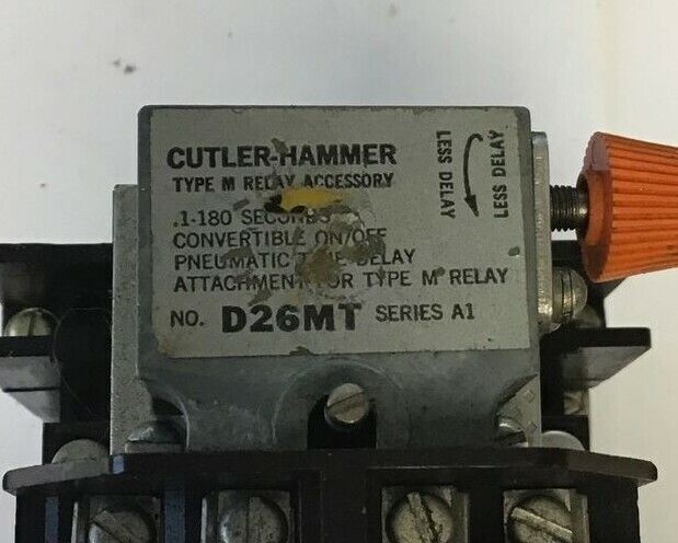 CUTLER HAMMER D26MT SER.A1 RELAY W/ D26MPR TYPE M RELAY