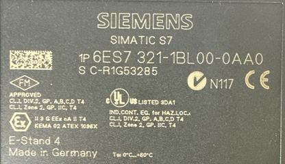 SIEMENS 1P 6ES7 321-1BL00-0AA0 INPUT MODULE SIMATIC S7