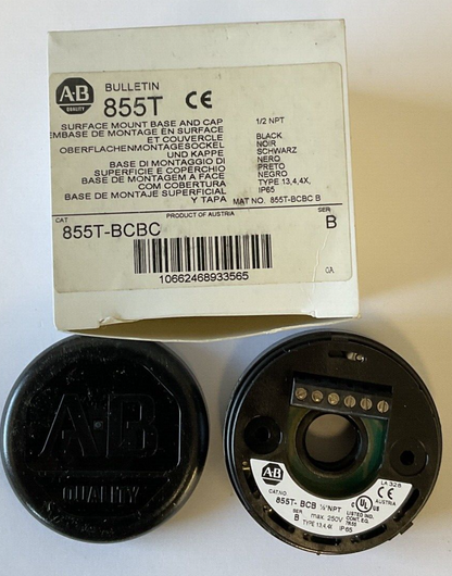 ALLEN BRADLEY 855T-BCBC MOUNT BASE AND CAP SER.B BLACK