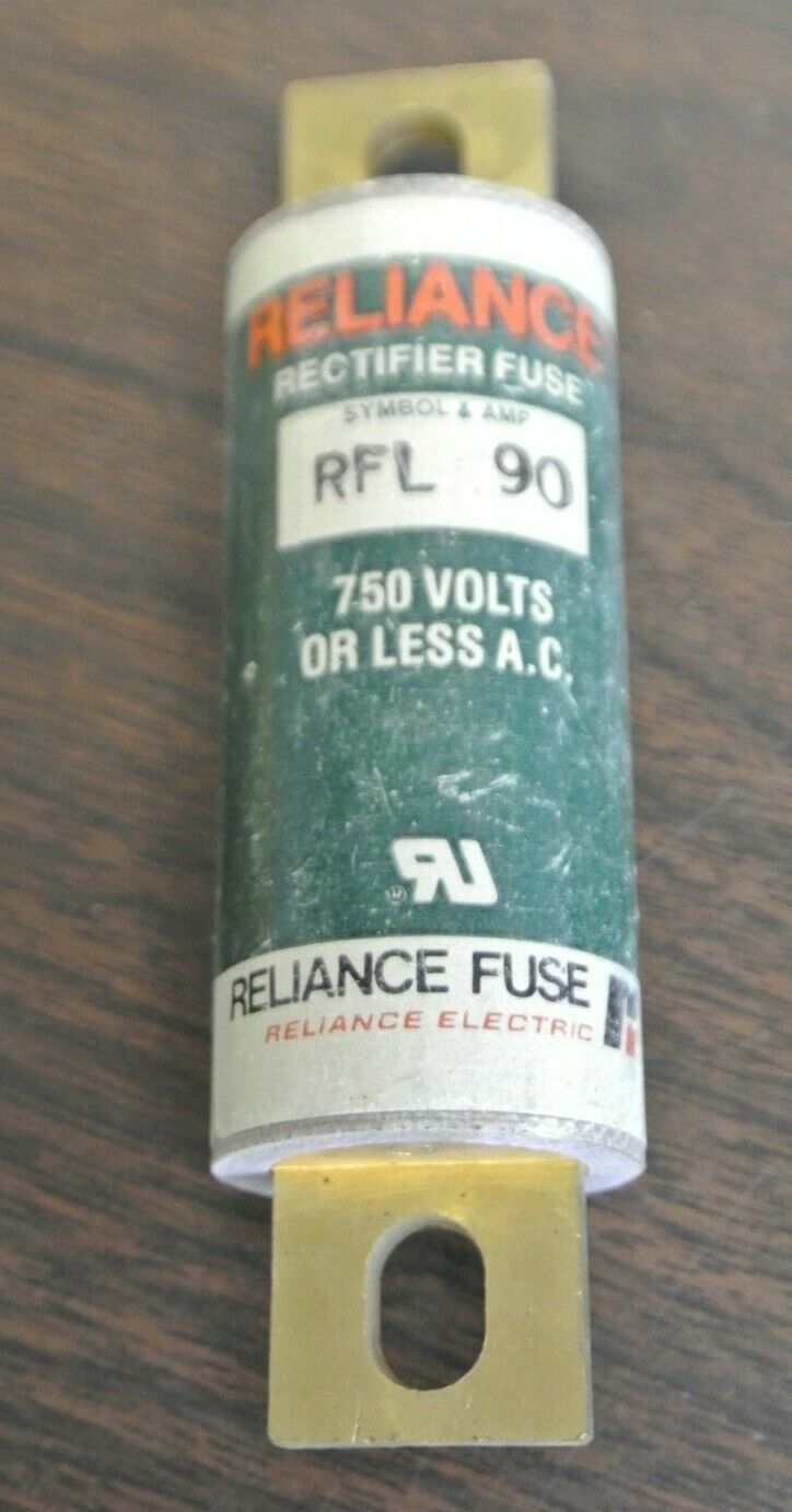 BOX of 5 / RELIANCE RFL90 RECTIFIER FUSES / 750V / 90A / NEW SURPLUS